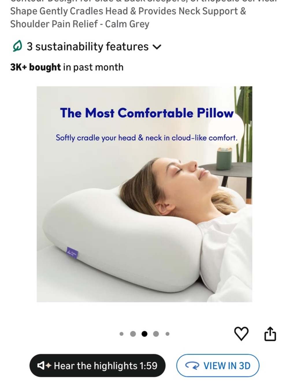 Chiropractic Memory Foam Pillow